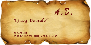 Ajtay Dezső névjegykártya