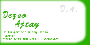 dezso ajtay business card